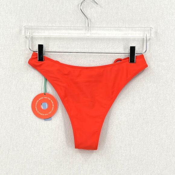OOKIOH Monaco Bikini Bottom Womens Medium Orange High Leg Ring NWT - Picture 5 of 12